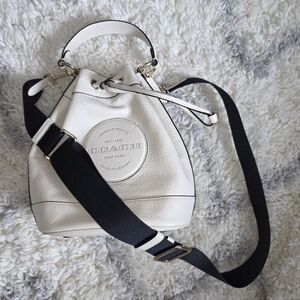 Coach Dempsey White Bucket Bag